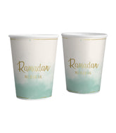 Ramadan Mubarak bekers mint - (6 stuks)